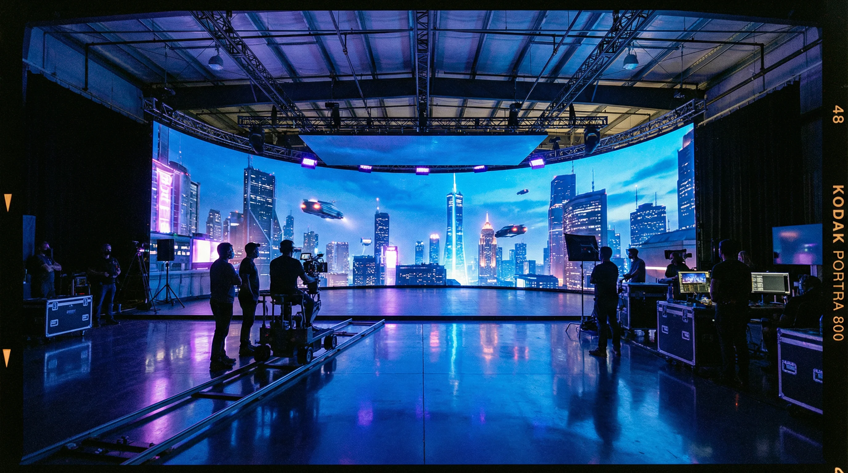 天美麻花星空影视大全虚拟制片LED Volume舞台全景展示