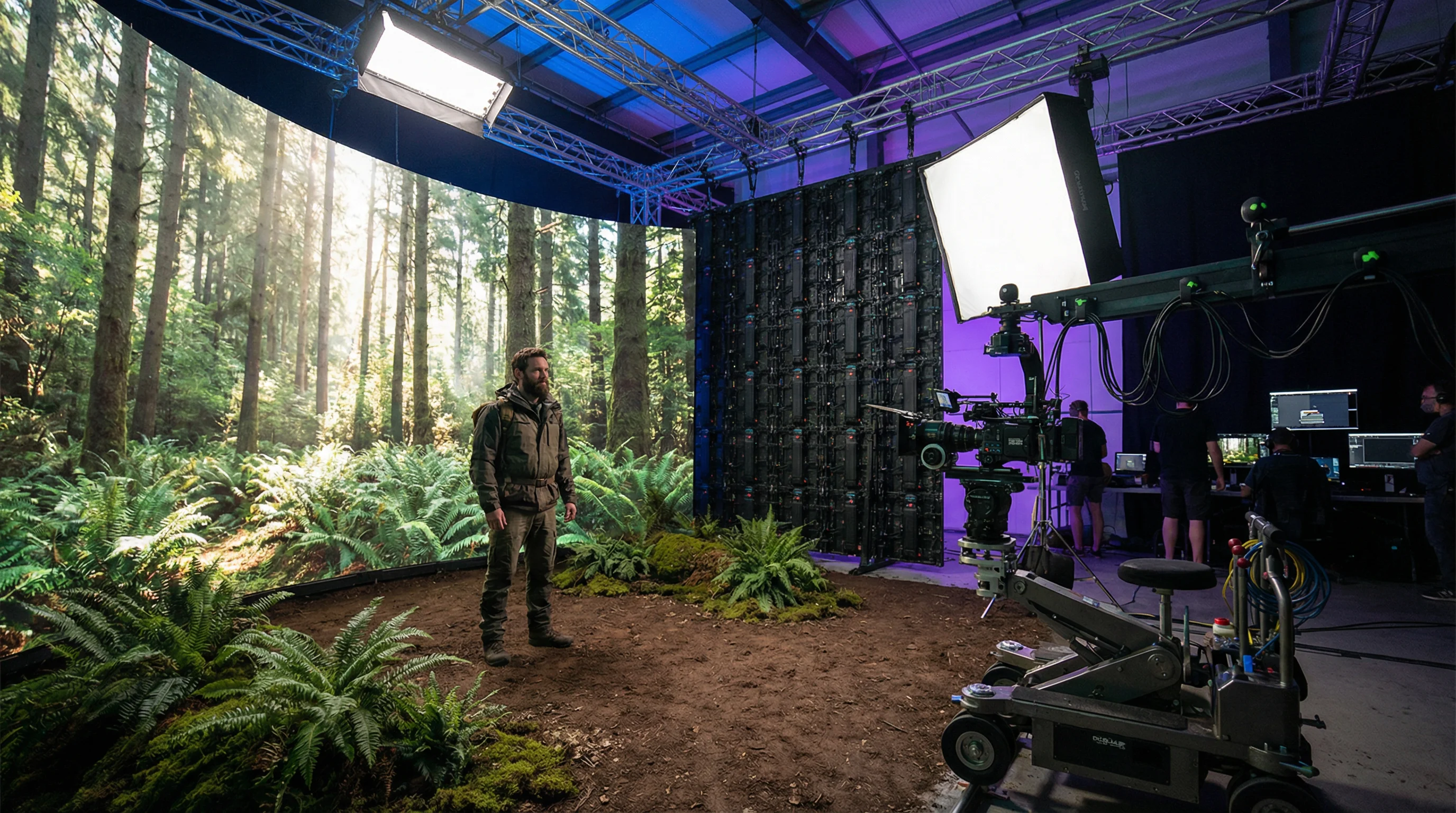 自然纪录片森林之声LED屏幕拍摄现场