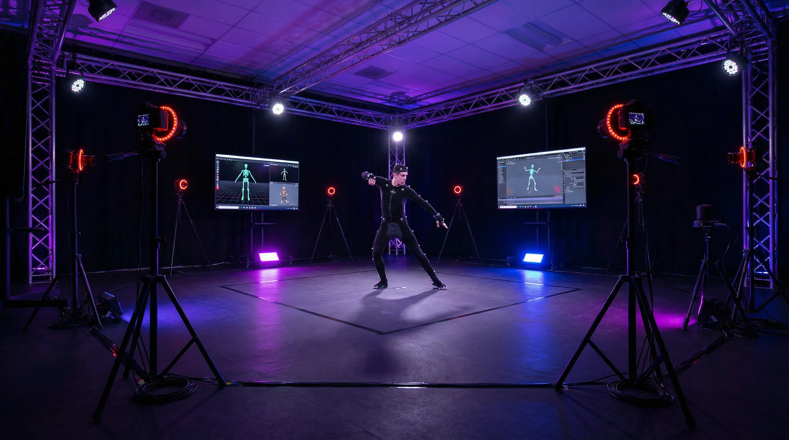 动画电影数字英雄动作捕捉拍摄现场